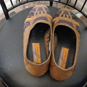 Giorgio Brutini Brown and Navy Slip-On Loafers